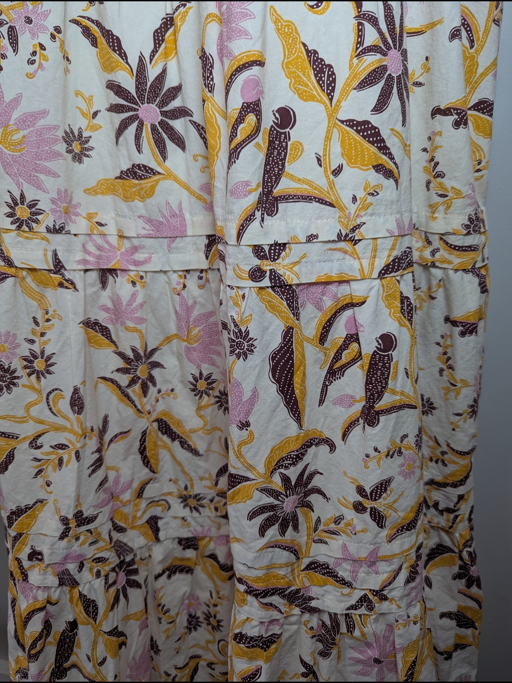 Anthropologie Womens Size XL Somerset Maxi Dress Floral Printed Cotton Whimsical - Picture 6 of 11